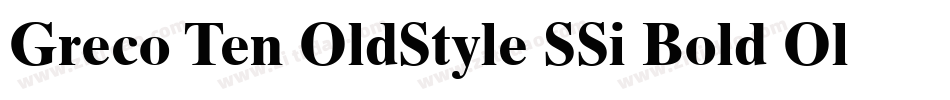 Greco Ten OldStyle SSi Bold Old Style Figures字体转换